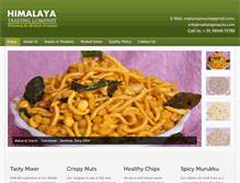 Tablet Screenshot of maharajsnacks.com